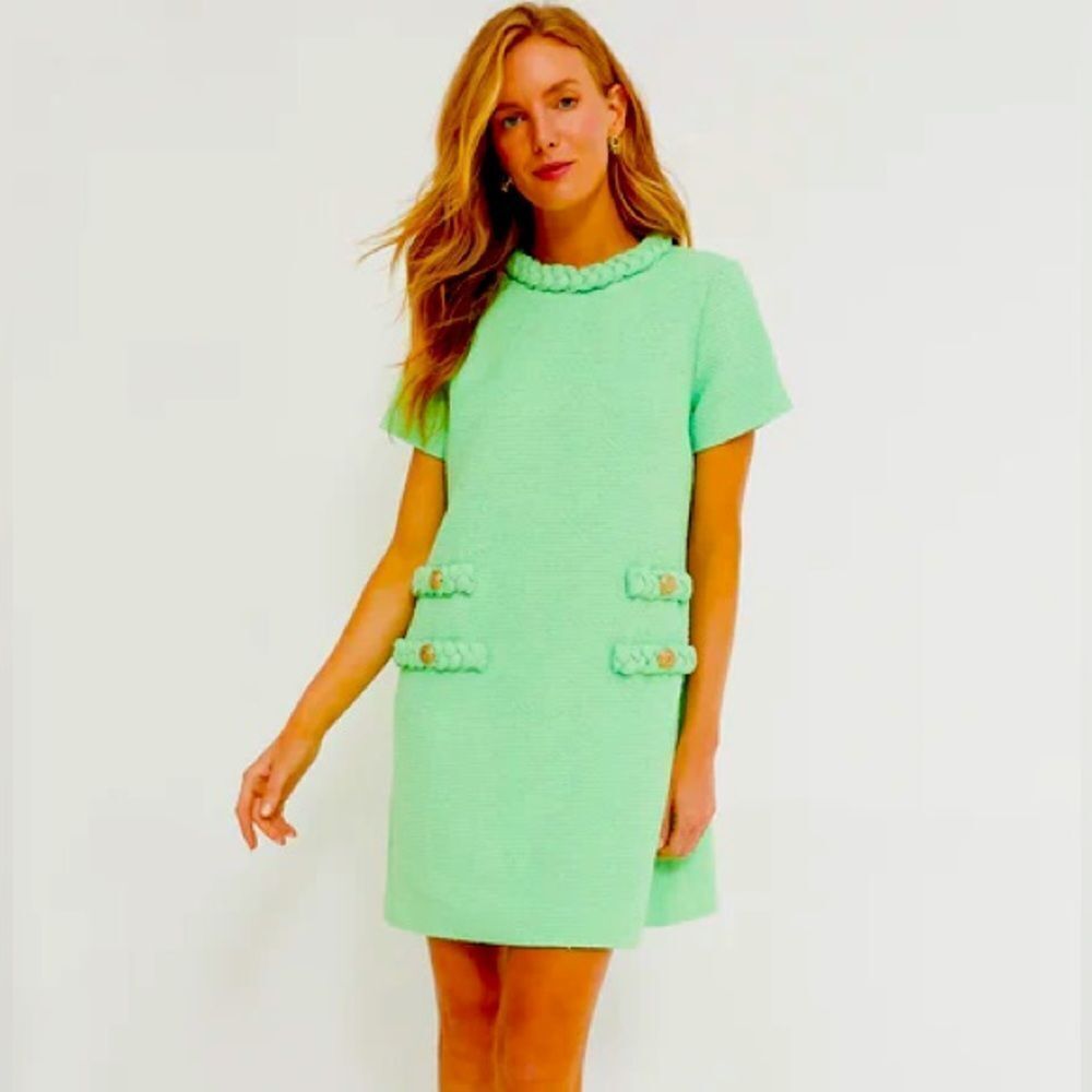 Tuckernuck Palm Beach Green Jackie Tweed Dress NWT - Picture 6 of 12
